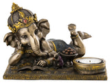 Young Ganesh Reading Tea Light Candle Holder