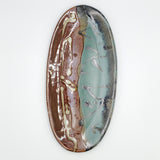 Liscom Hill Pottery - Seafoam Landscape Oval Serving Platter