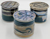 Liscom Hill Pottery - Black and Blue with Teal French Butter Dish