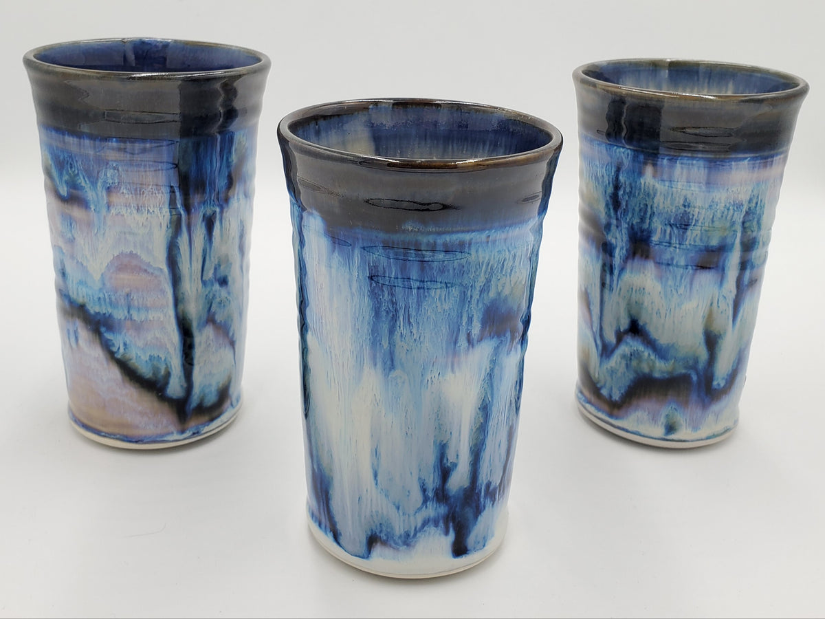 Hill Pottery Black and Blue Tumbler Many Hands Gallery