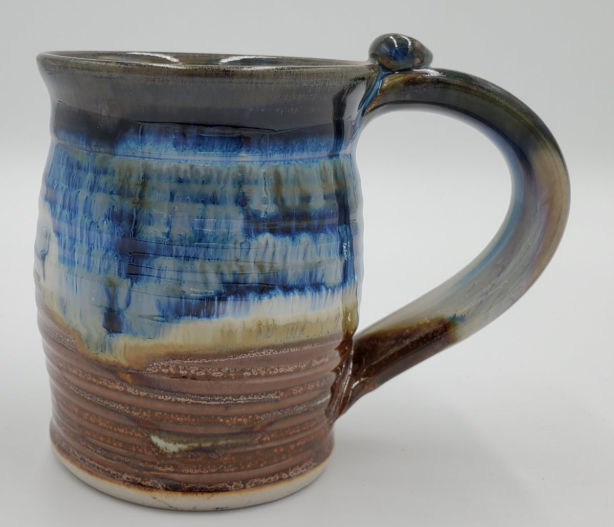 Hill Pottery Black and Blue Landscape Mug Many Hands Gallery