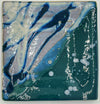 Liscom Hill Pottery - Black and Blue with Teal Square Plate
