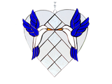 Hummingbird Duo Stained Glass