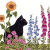 Flour Sack Towel - Cat in the Garden
