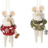 Felted Mouse Ornament