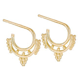 18KT Gold Plated Ball Design Hoop Earring