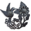 Haitian Steel Drum Art Hummingbird Flower