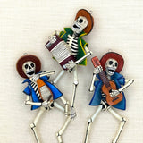   Retablo Style Skeleton Musician Ornament