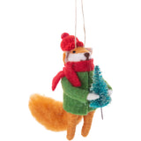 Felted Fox Ornament