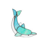 Large Dolphin Stained Glass