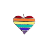Small Rainbow Hearts Stained Glass