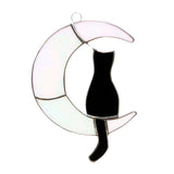 Half Moon Kitty Stained Glass
