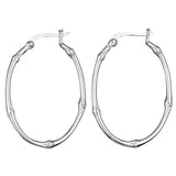 Bamboo Sterling Silver Hoop Earrings
