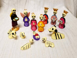 13-Piece Skull Nativity Scene Decor from Izucar, 3"