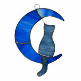 Half Moon Kitty Stained Glass