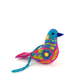Embroidered Song Bird Ornament