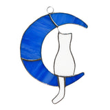 Half Moon Kitty Stained Glass