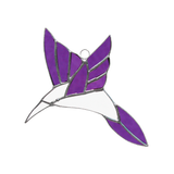 Large Beveled Hummingbird Stained Glass
