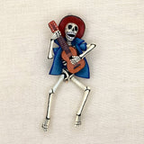   Retablo Style Skeleton Musician Ornament
