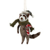 Felted Raccoon Ornament
