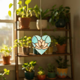 Lotus in Heart Stained Glass