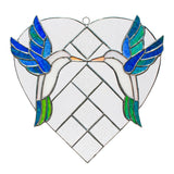 Hummingbird Duo Stained Glass