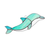 Large Dolphin Stained Glass