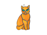 Small Cat Stained Glass