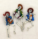   Retablo Style Skeleton Musician Ornament