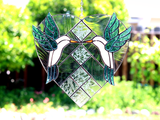 Hummingbird Duo Stained Glass