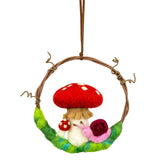 Mushroom and Snail Mini Wreath