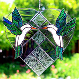 Hummingbird Duo Stained Glass