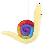 Rainbow Snail Ornament