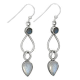 Labradorite and Moonstone Earrings