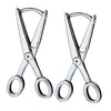 Silver Scissor Hoops