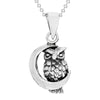 Owl in Moon Necklace