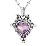 Necklace - Amethyst Heart