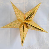 Gold Punch Paper Star Lantern