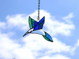 Large Beveled Hummingbird Stained Glass