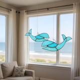 Large Whale Stained Glass