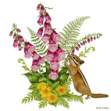 Flour Sack Towel - Chipmunk Bouquet