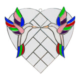 Hummingbird Duo Stained Glass