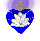 Lotus in Heart Stained Glass