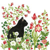 Flour Sack Towel - Cat with Flowers