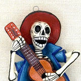   Retablo Style Skeleton Musician Ornament