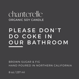 Please Don't Do Coke in our Bathroom Candle