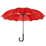 Umbrella - Reverse Close Red Daisy