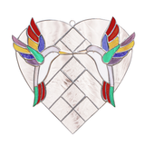Hummingbird Duo Stained Glass