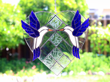 Hummingbird Duo Stained Glass
