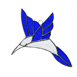 Large Beveled Hummingbird Stained Glass
